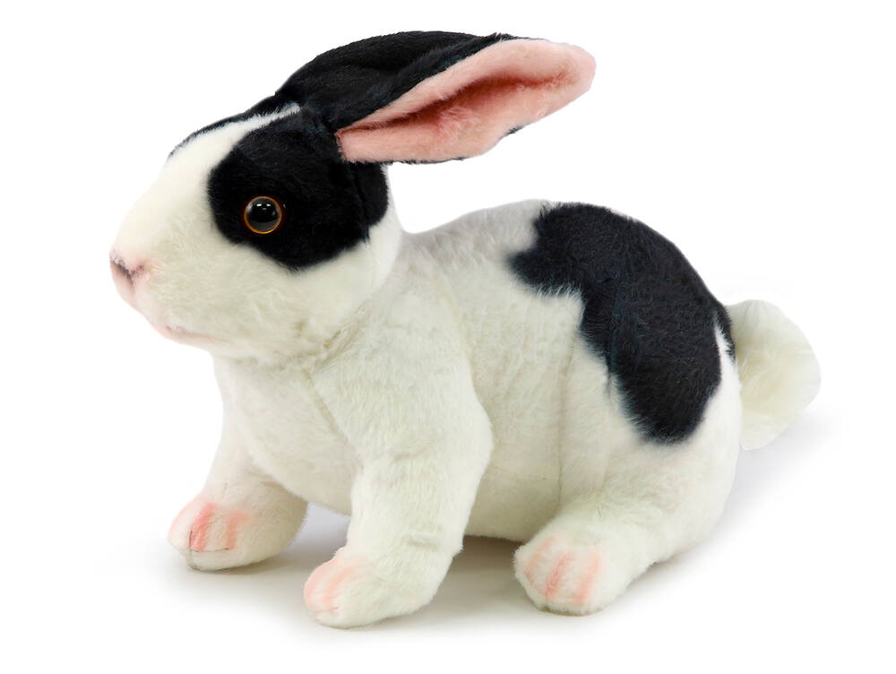 andos Plyšový králík 30 cm, bílo-černý