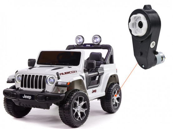 Dětské autíčko Jeep Wrangler Rubicon 4x4 - náhradní elektrický motor s převodovkou pro pohon kol